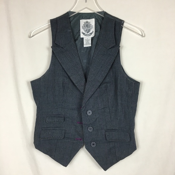 BB Dakota Jackets & Blazers - BB Dakota Grey and Black Houndstooth Vest